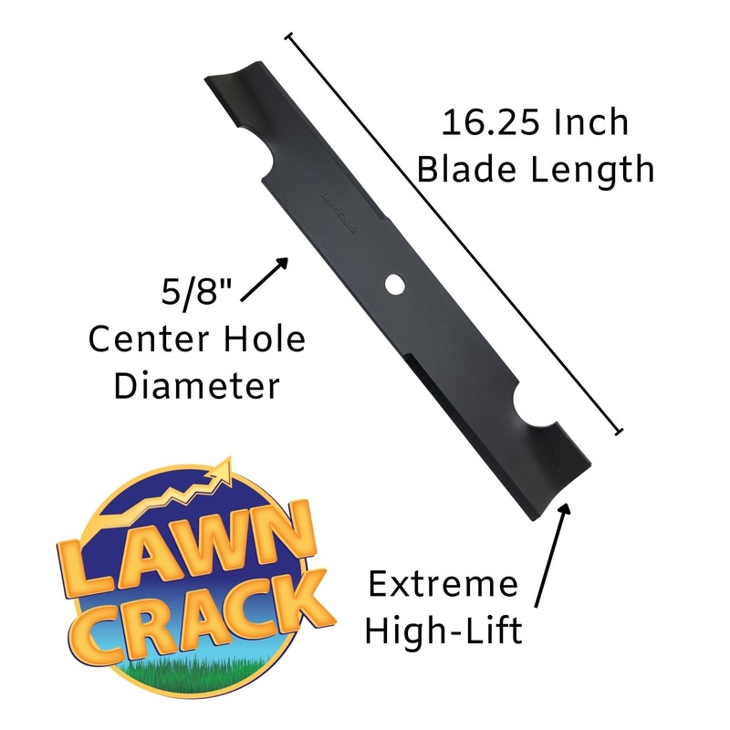 48 Mower High-Lift Blade (16-1/4 Long, 5/8 Hole) Hardened Steel
