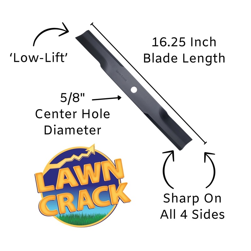 48 Mower Low-Lift Blade (16-1/4 Long, 5/8 Hole) Hardened Steel