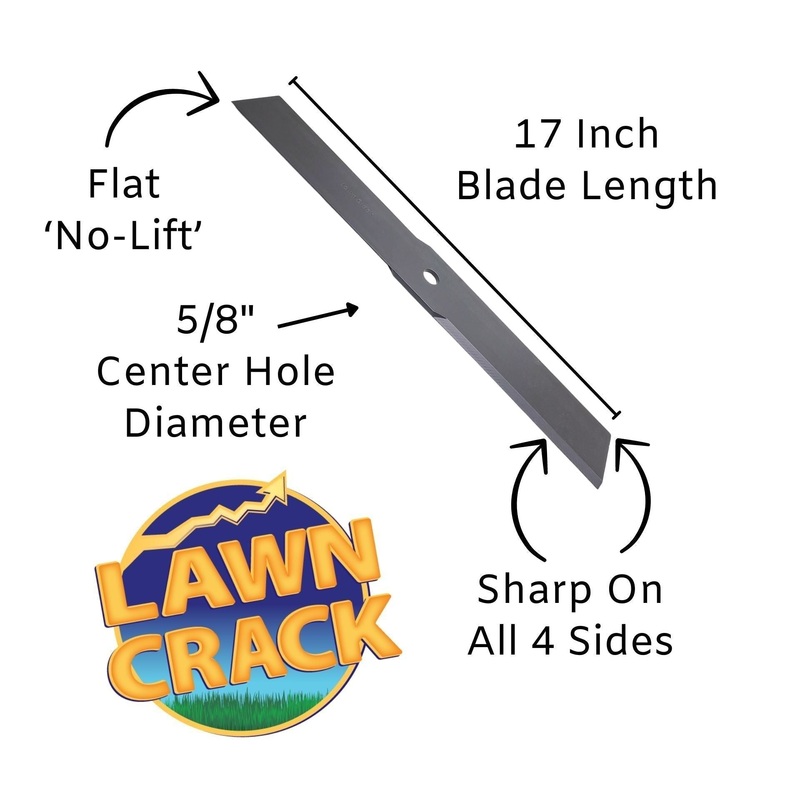 50 Mower Flat/Sand Blade (17 Long, 5/8 Hole) Hardened Steel