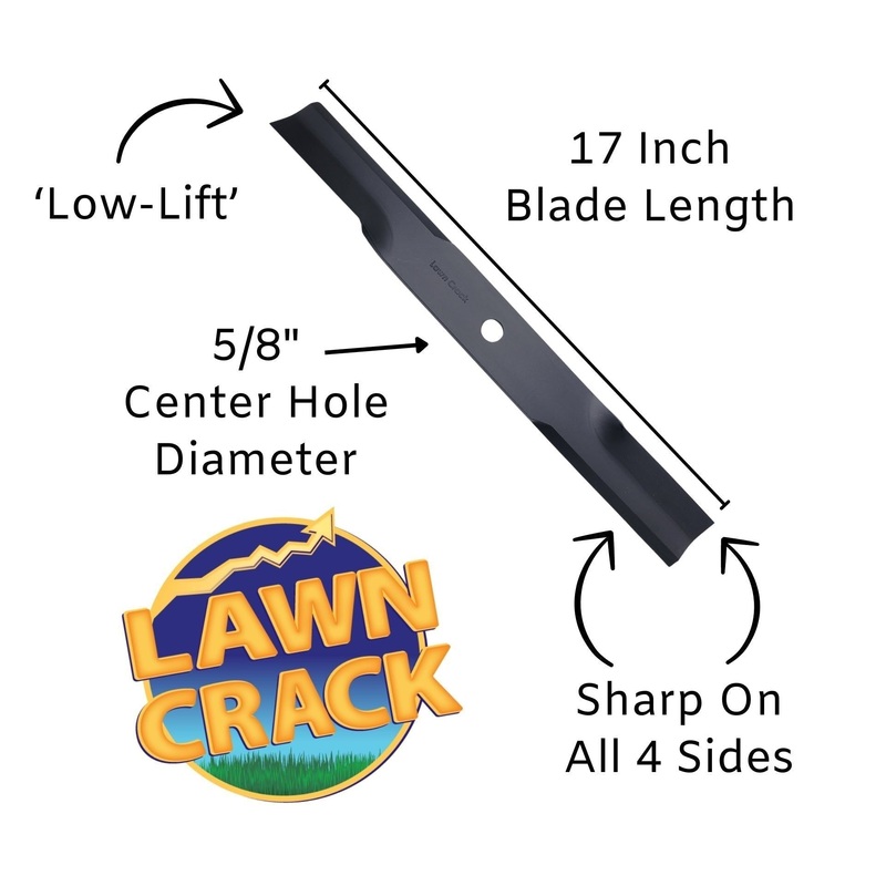 50 Mower Low-Lift Blade (17 Long, 5/8 Hole) Hardened Steel