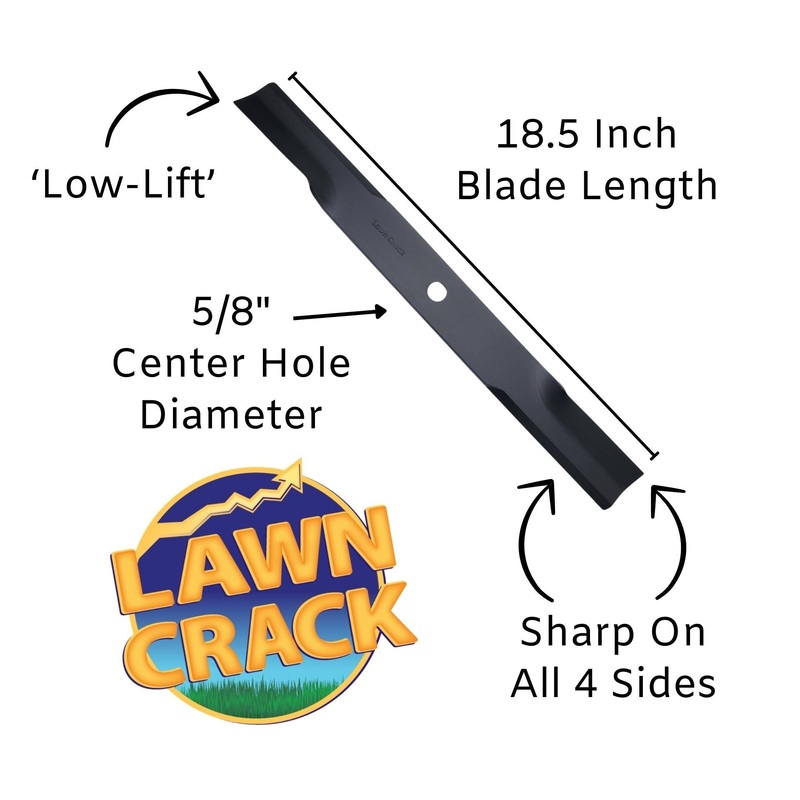 54 Mower Low-Lift Blade (18-1/2 Long, 5/8 Hole) Hardened Steel