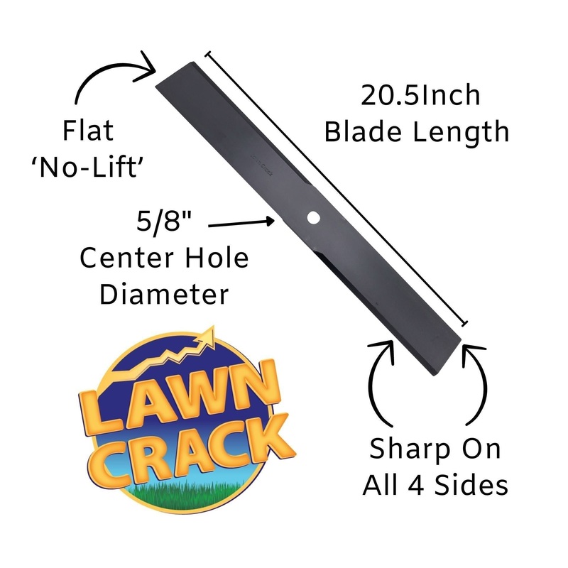 60 Mower Flat/Sand Blade (20-1/2 Long, 5/8 Hole) Hardened Steel