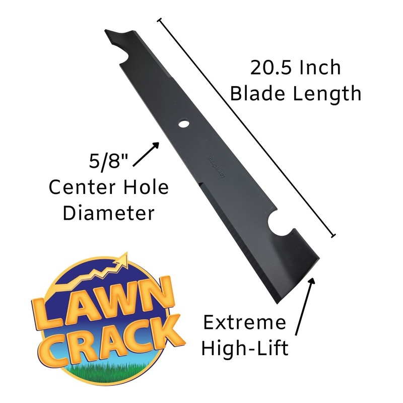 60 Mower High-Lift Blade (20-1/2 Long, 5/8 Hole) Hardened Steel