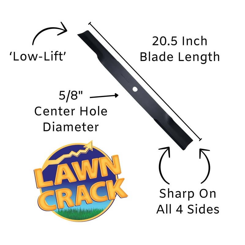 60 Mower Low-Lift Blade (20-1/2 Long, 5/8 Hole) Hardened Steel