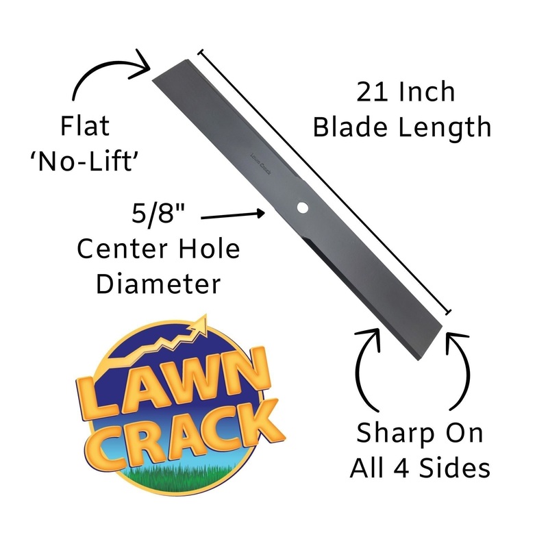 61 Mower Flat/Sand Blade (21 Long, 5/8 Hole) Hardened Steel