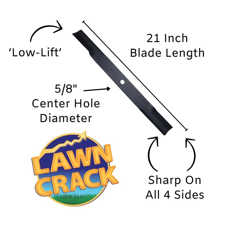 61 Mower Low-Lift Blade (21 Long, 5/8 Hole) Hardened Steel