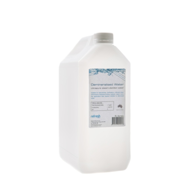 Refresh Demineralised Water 10L Ultra Pure Steam Distilled Water – S2191