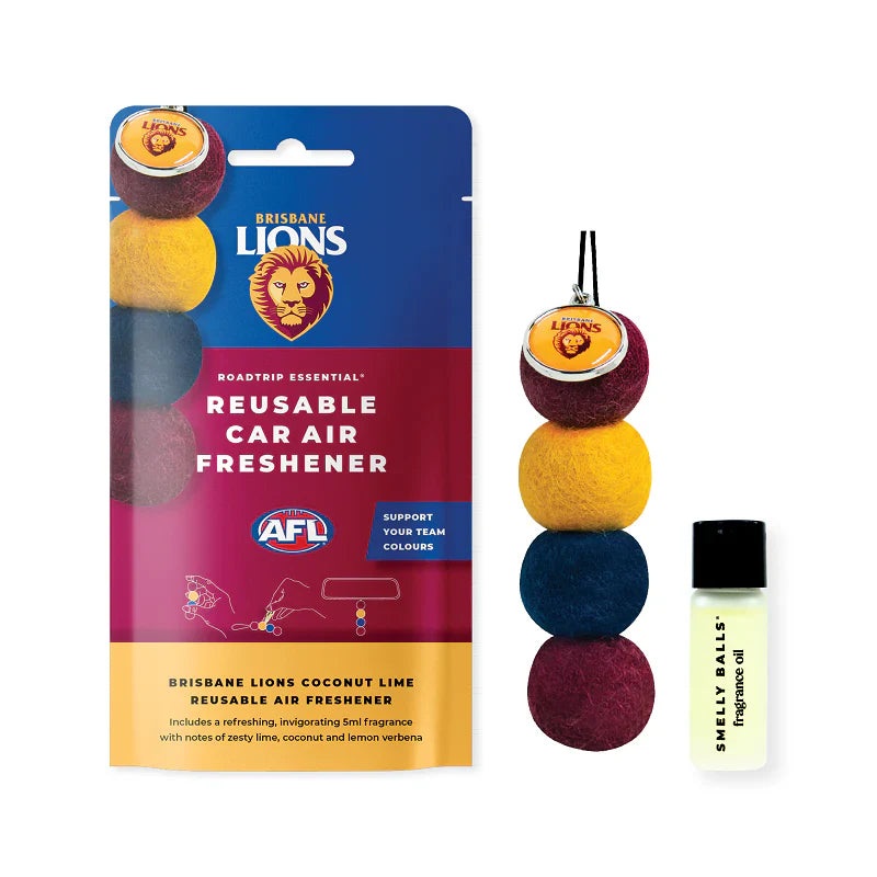 Smelly Balls Brisbane Lions Reusable Car Air Freshener Set – AFL445AB