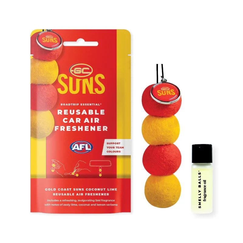 Smelly Balls Gold Coast Suns Reusable Car Air Freshener Set – AFL445AQ