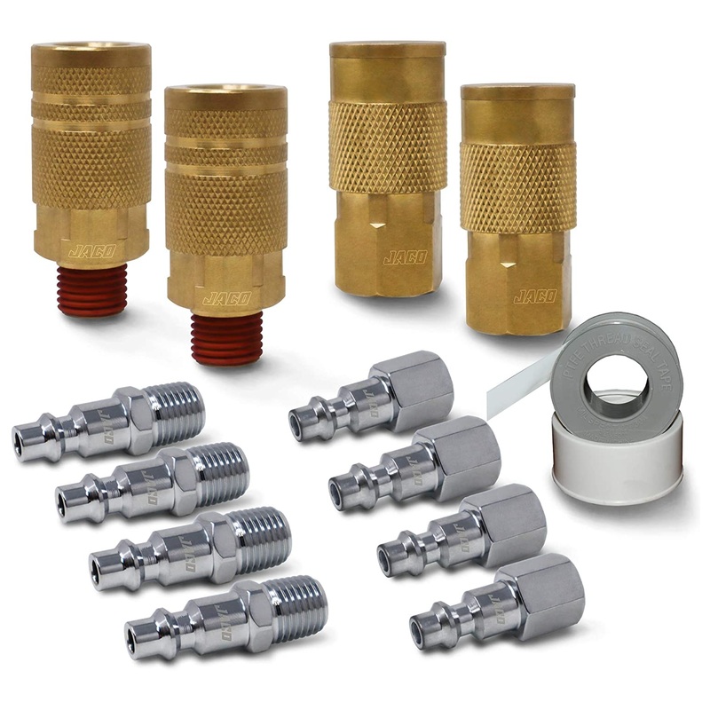 Industrial Quick Connect Air Fittings | Plug & Coupler Kit – 1/4 NPT (Set of 12)
