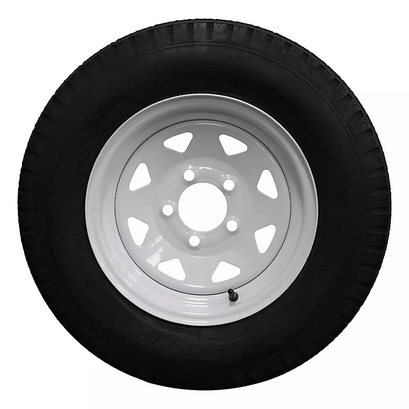 (Set of 2) Antego Tire and Wheel  175/80D13 Highway Terrain  13.0-Inch Rim, 6-Ply-Ply Strength, Load 91.0, Speed M  Heavy-Duty Trailer Tire | A130454510096206ST17580D13-B2