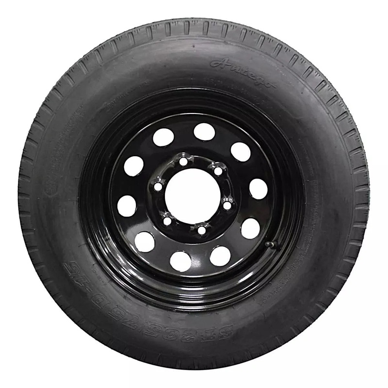 (Set of 2) Antego Tire and Wheel 205/75D15 Trailer Tire  Reinforced 6-Ply-Ply Design, 15.0-Inch Rim  Built for Long-Distance Hauling & Stability | A15604510116206ST20575D15-B2