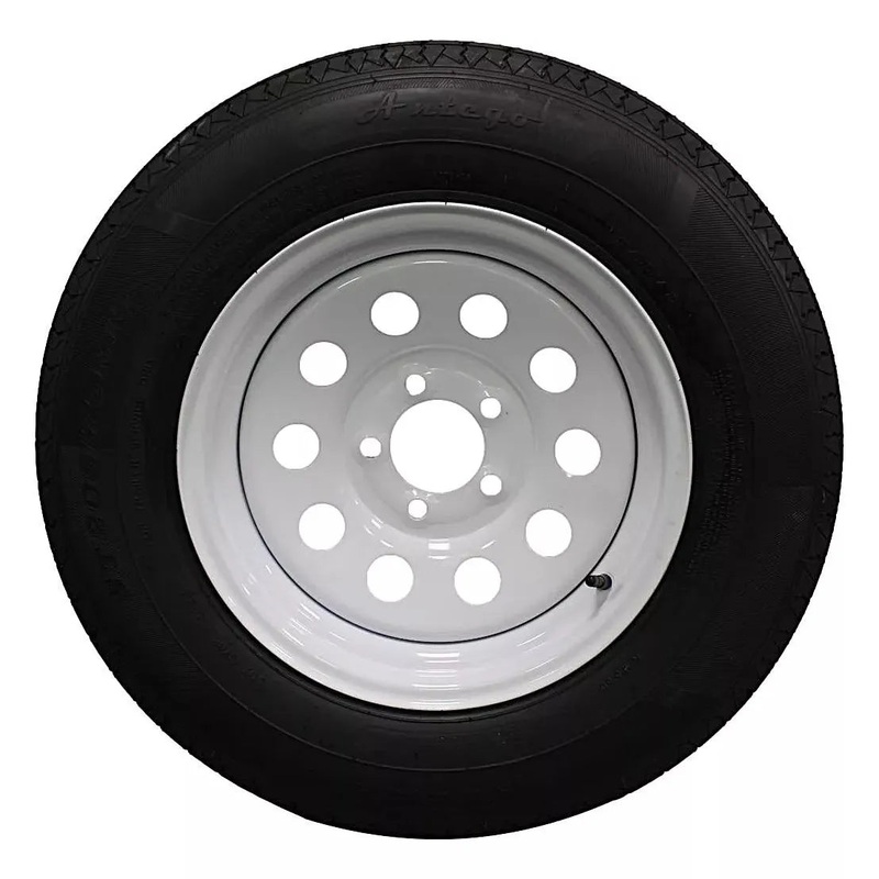 (Set of 2) Antego Tire and Wheel  205/75R15 Highway Terrain  15.0-Inch Rim, 6-Ply-Ply Strength, Load 101.0, Speed M  Heavy-Duty Trailer Tire | A15604510116108ST20575R15-B2