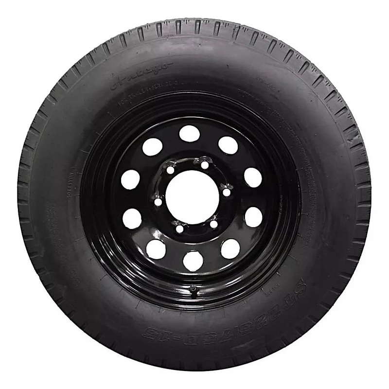 (Set of 2) Antego Tire and Wheel 225/75D15 Highway Terrain Trailer Tire & Wheel  15.0-Inch Pre-Mounted Rim, 8-Ply-Ply Build, Perfect for Utility & Cargo Use | A15604520096208ST22575D15-B2