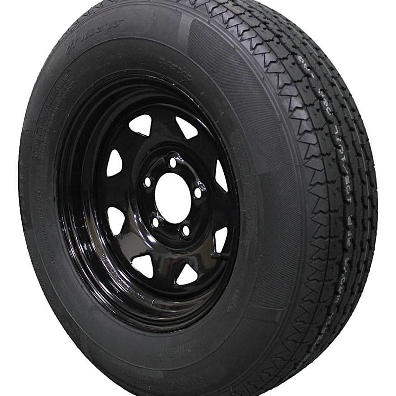 (Set of 4) Antego Tire and Wheel 205/75R14 Trailer Tire  Reinforced 8-Ply-Ply Design, 14.0-Inch Rim  Built for Long-Distance Hauling & Stability | A140554010096108ST20575R14-B4
