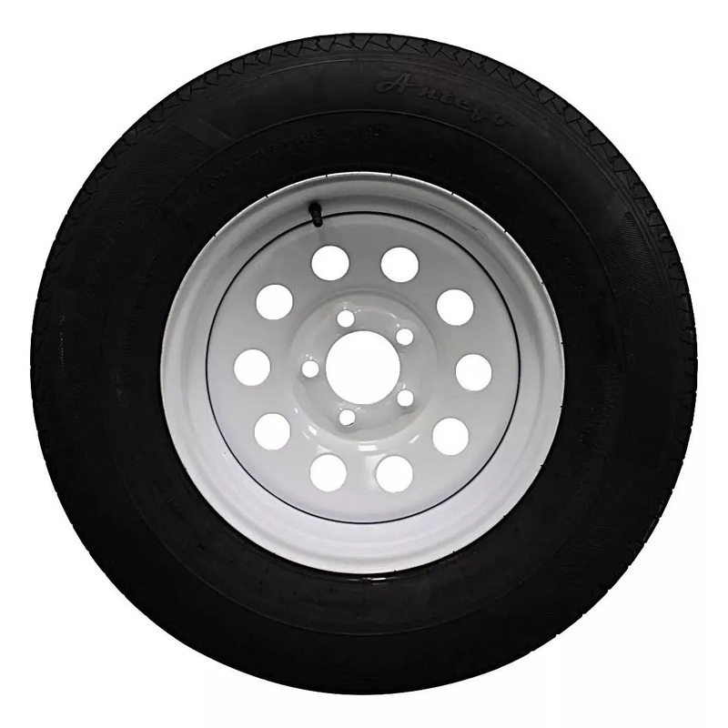 (Set of 4) Antego Tire and Wheel 225/75R15 Trailer Tire  Reinforced 10-Ply-Ply Design, 15.0-Inch Rim  Built for Long-Distance Hauling & Stability | A15604510116110ST22575R15-B4