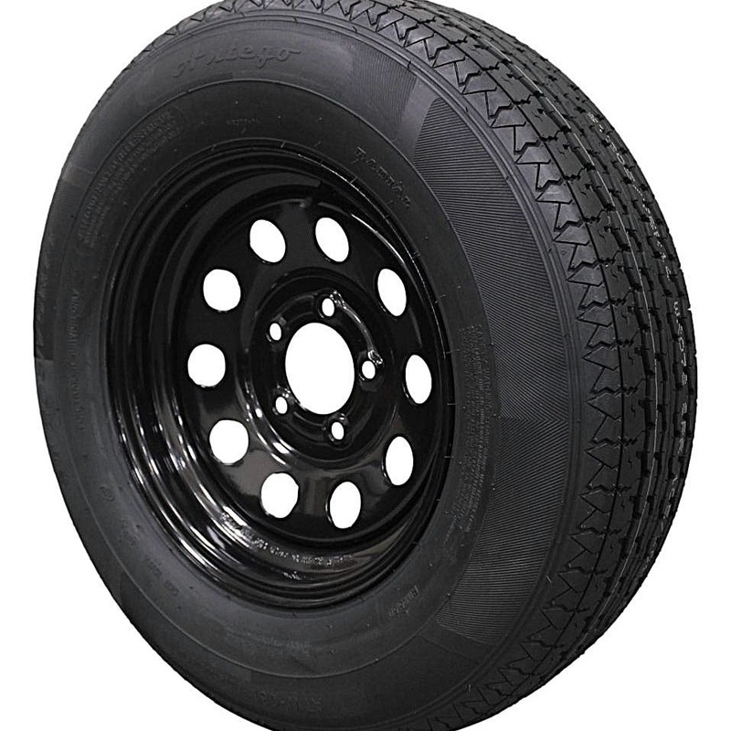 (Single Assembly) Antego Tire and Wheel 205/75R14 Highway Terrain Trailer Tire & Wheel  14.0-Inch Pre-Mounted Rim, 8-Ply-Ply Build, Perfect for Utility & Cargo Use | A140554010096108ST20575R14