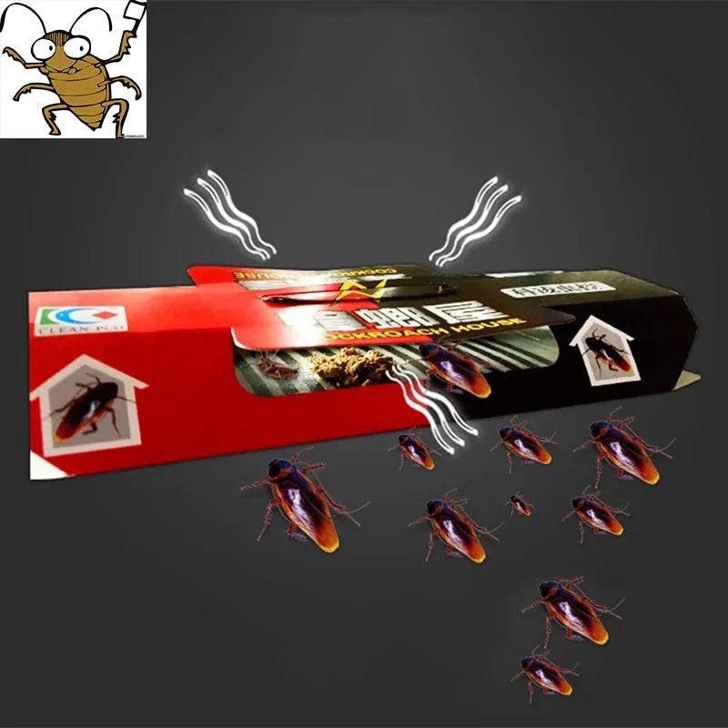 10Pcs Cockroach Sticky Glue Traps  | Eco-Friendly Pest Repellent  | Non-Toxic Roach Control