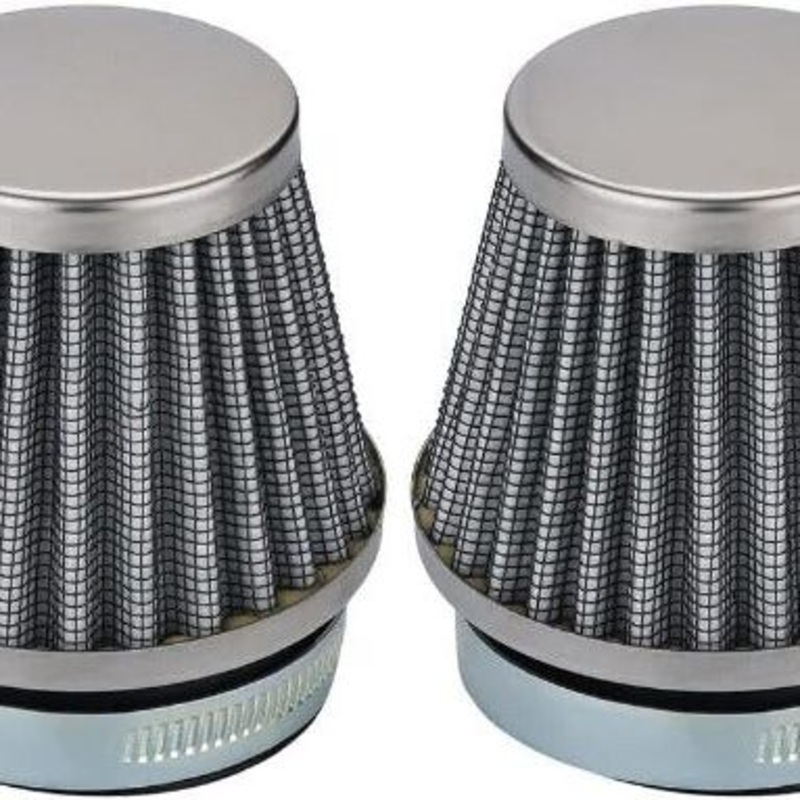 Hipa 2 Pack CB750 CB900 CB1000 GS700 54mm Air Filter Chrome Cone for Suzuki GS1000 GS750 GT550 GS700 GS850 Honda CB750 CB900 Kawasaki Kz1000