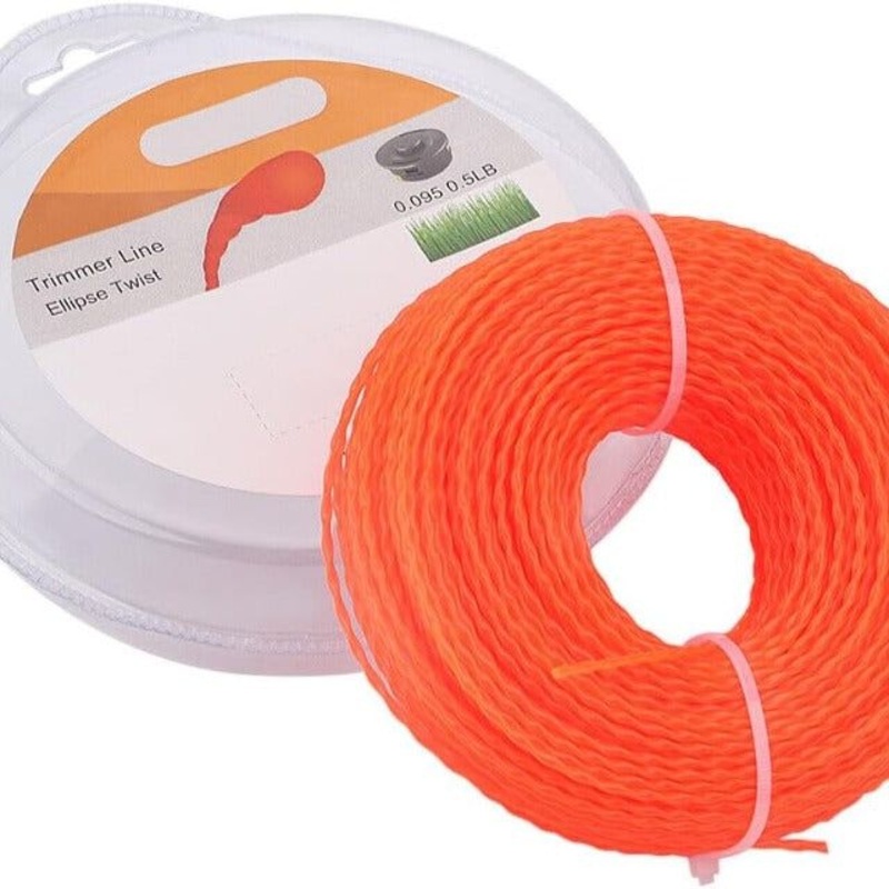 Hipa .095 0.5-Pound by 170-foot Trimmer Line Round Twist,Commercial 2.4mm/.095-Inch String Trimmer Line, Weed Eater String 095, SOAK for 24H Before Using