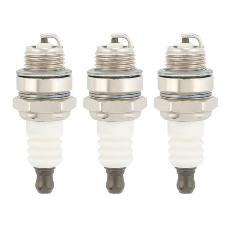 Hipa 3pcs L7T Spark Plug for 33cc 43cc 47cc 49cc 2-Stroke Mini Pocket Bike ATV Quad Scooter Trimmer Blower Chainsaw Brushcutter Strimmer Lawn Mower