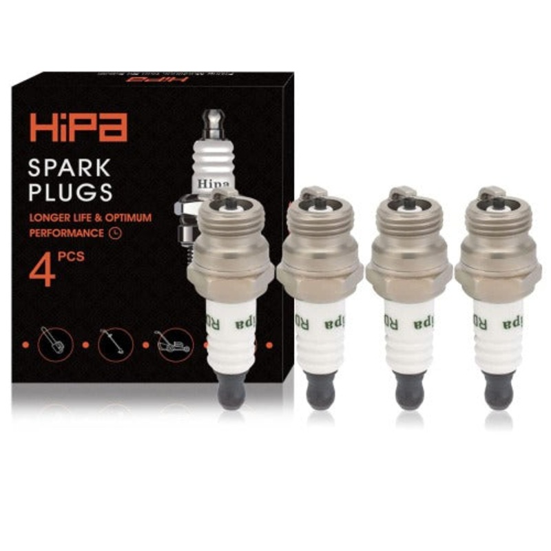 Hipa 4PCS RDJ8JU Spark Plug for Champion RDJ7J NGK BMR6F MTD 794-00055A Y2560 Y2510 Troy Bilt TB22EC TB32EC Trimmer