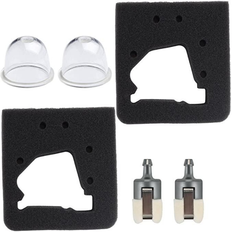 Hipa 2PCS 17211-ZM3-800 Air Filter for Honda GX22 GX31 Engine FG100 Tiller Cultivator w Primer Bulb Fuel Filter