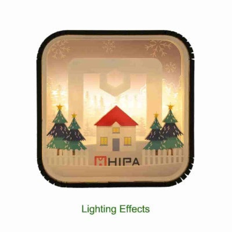 Hipa Christmas House Ornaments Night Light For Home Bedroom Decor, Touch switch