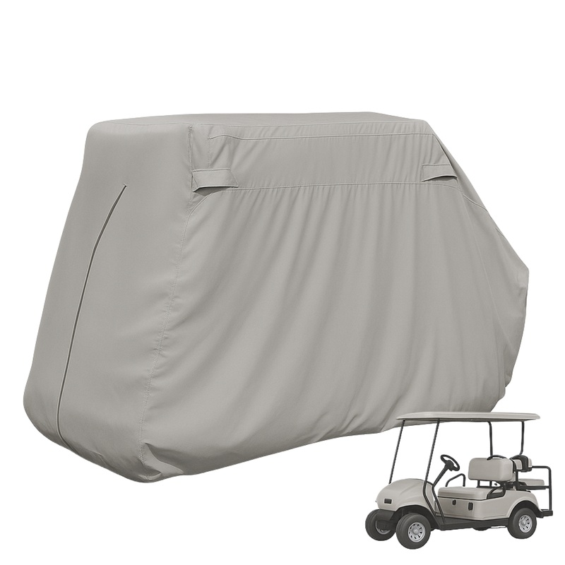 2+2 Passenger Golf Cart Storage Cover (4 Passenger Short Roof 58) Grey