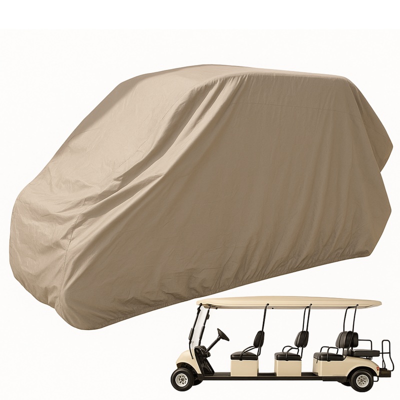 8 Passenger Golf Cart Storage Cover Taupe